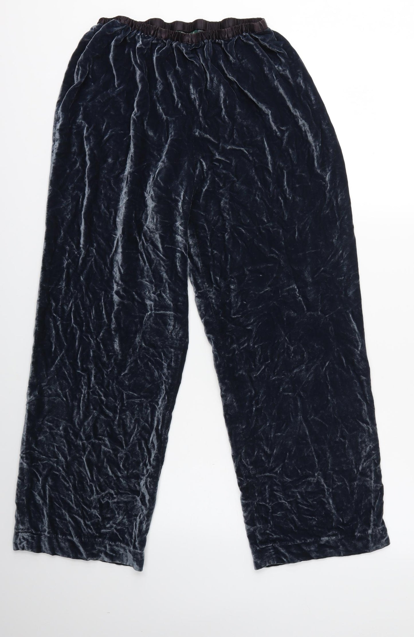 Racing Green Womens Blue  Velour Trousers  Size 12 L26 in