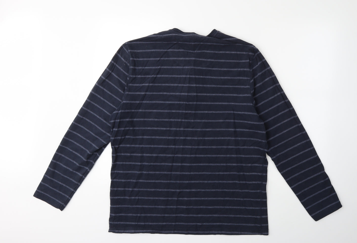 F&F Mens Blue Striped   T-Shirt Size L