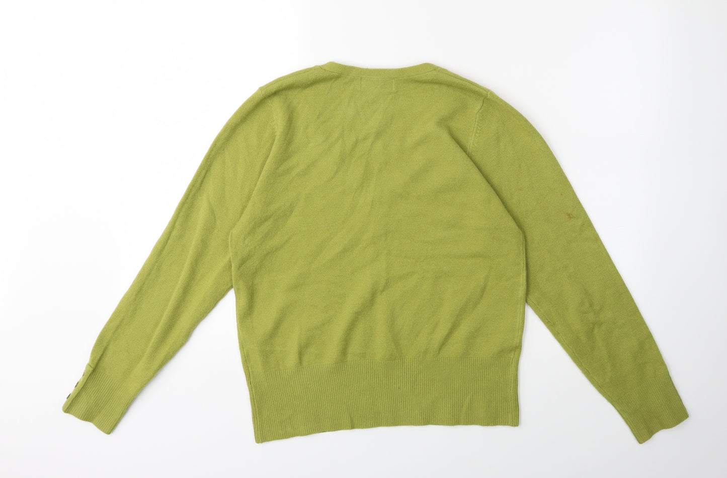 Femme Womens Green  Knit Pullover Jumper Size L