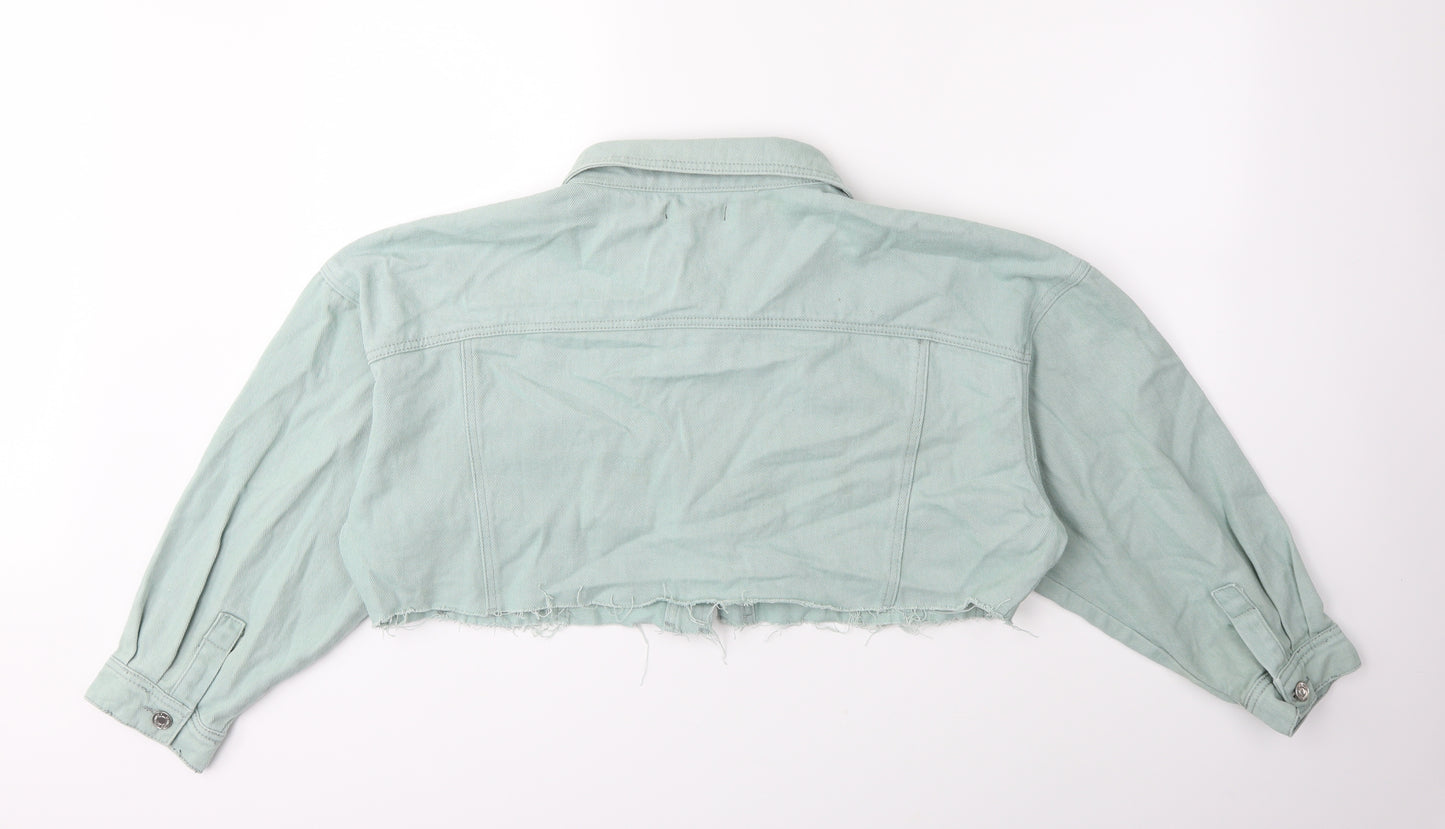 Missguided Womens Green  Denim Jacket  Size 16