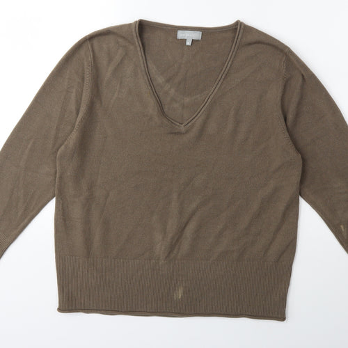 Per Una Womens Brown  Knit Pullover Jumper Size 18
