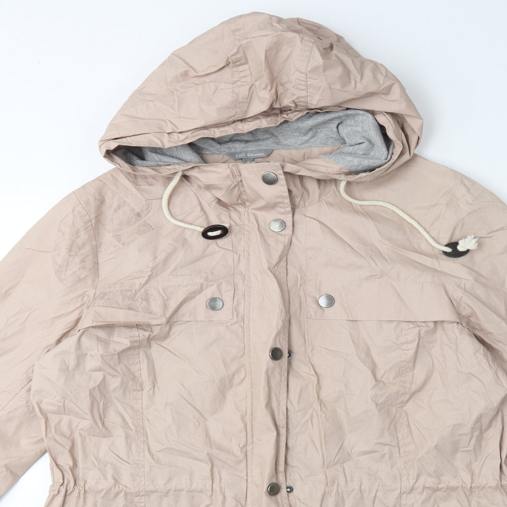 Marks and Spencer Womens Pink   Rain Coat Coat Size 18