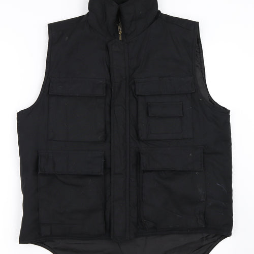 Vest Mens Black   Gilet Coat Size S