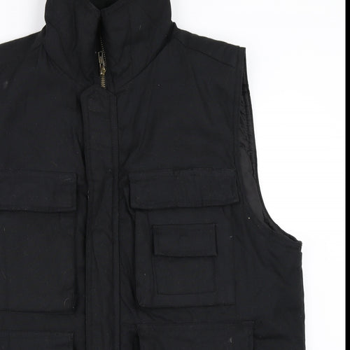 Vest Mens Black   Gilet Coat Size S