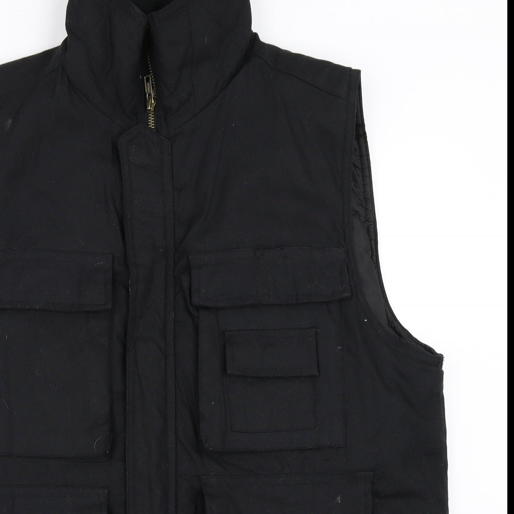 Vest Mens Black   Gilet Coat Size S