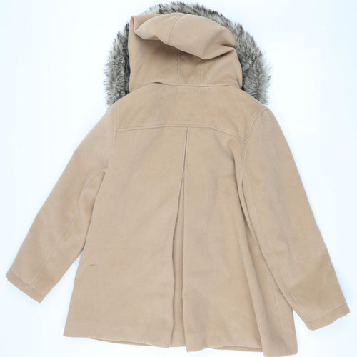 Papaya Womens Beige   Overcoat Coat Size 14