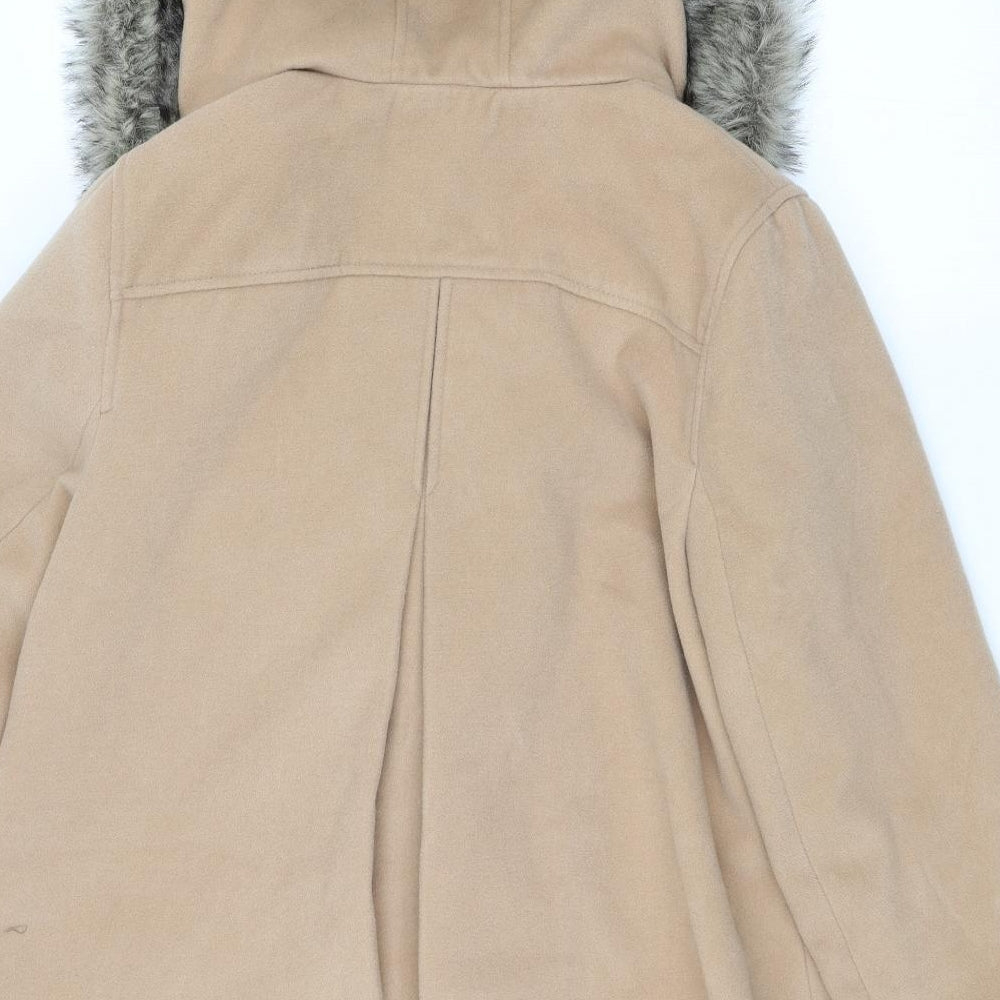 Papaya Womens Beige   Overcoat Coat Size 14