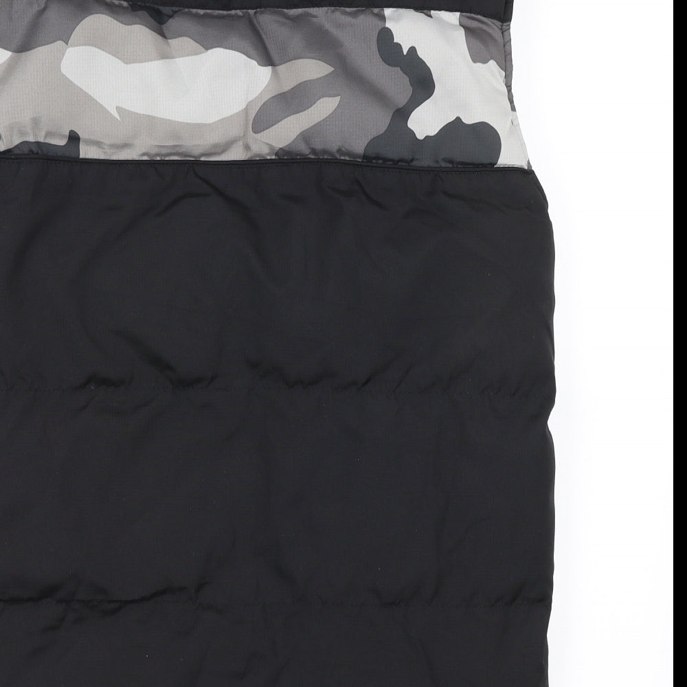 Urban Outlaws Boys Black Camouflage  Gilet Coat Size 8-9 Years