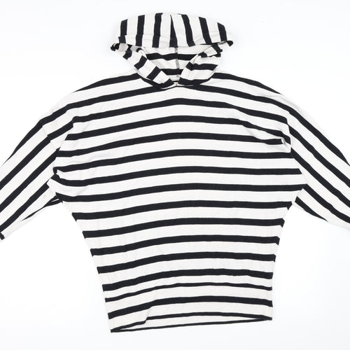 Indigo Girls White Striped  Pullover Hoodie Size 12 Years