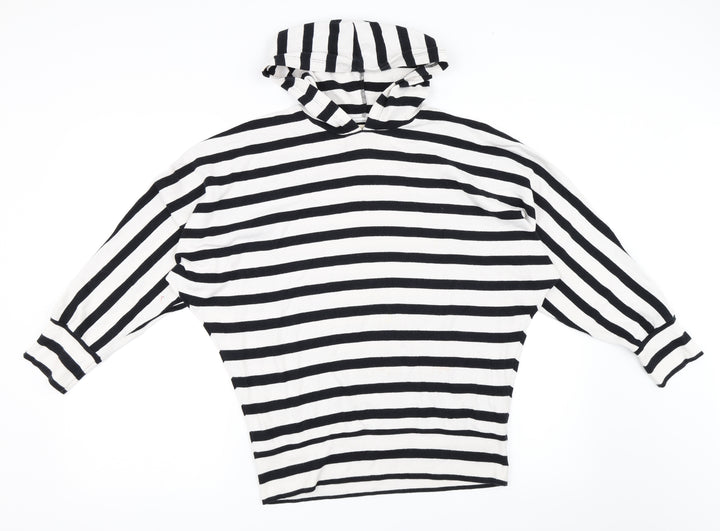Indigo Girls White Striped  Pullover Hoodie Size 12 Years