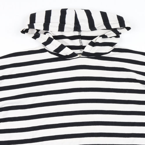Indigo Girls White Striped  Pullover Hoodie Size 12 Years