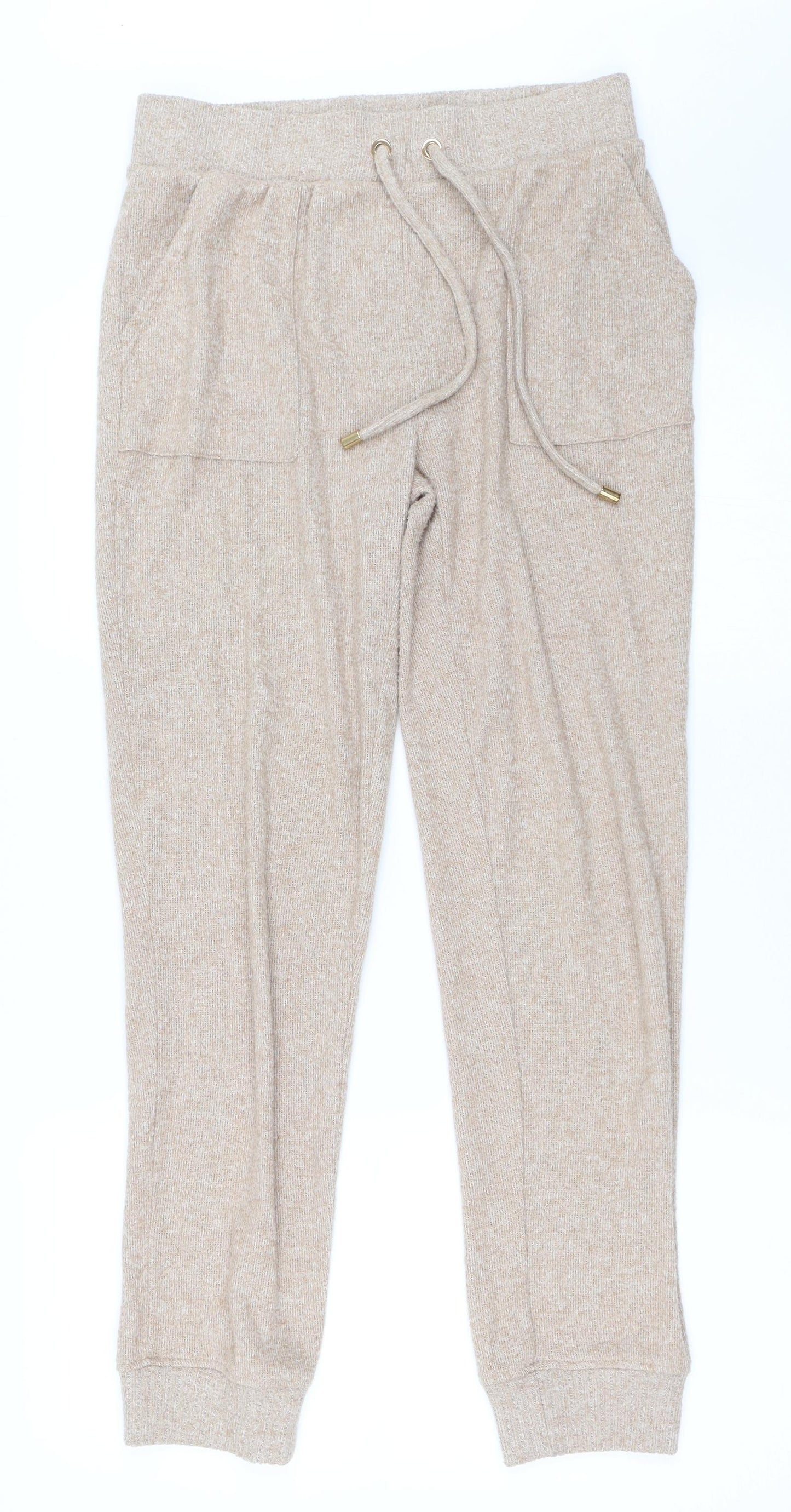 Nutmeg Womens Beige   Jogger Trousers Size 8 L28 in