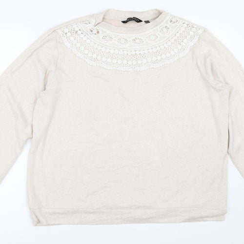 Dorothy Perkins Womens Beige   Pullover Jumper Size 16