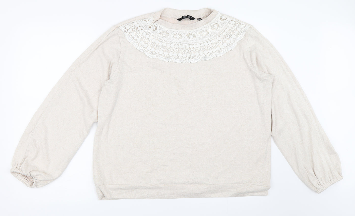 Dorothy Perkins Womens Beige   Pullover Jumper Size 16