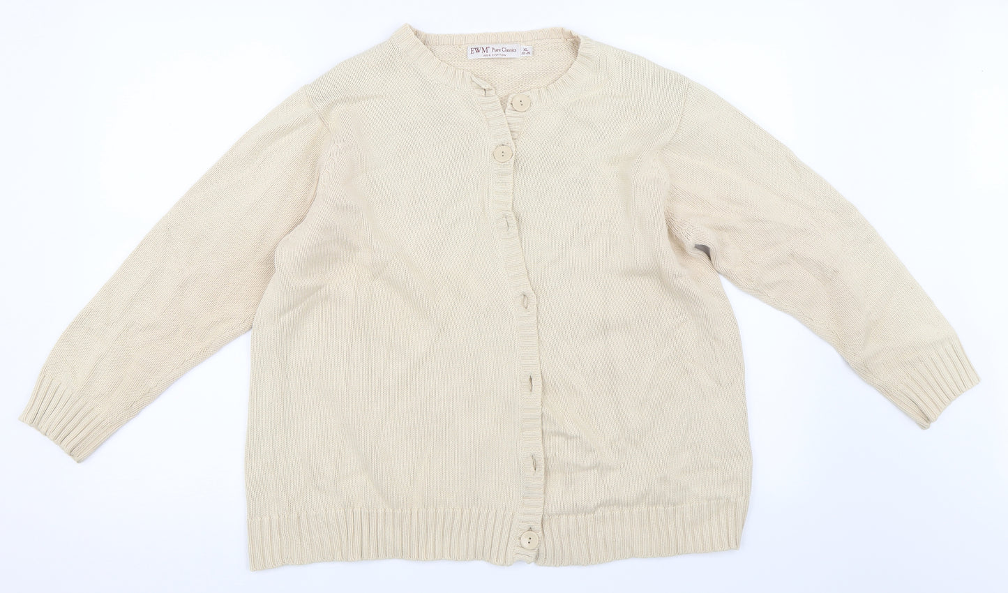 EWM Womens Beige   Cardigan Jumper Size XL