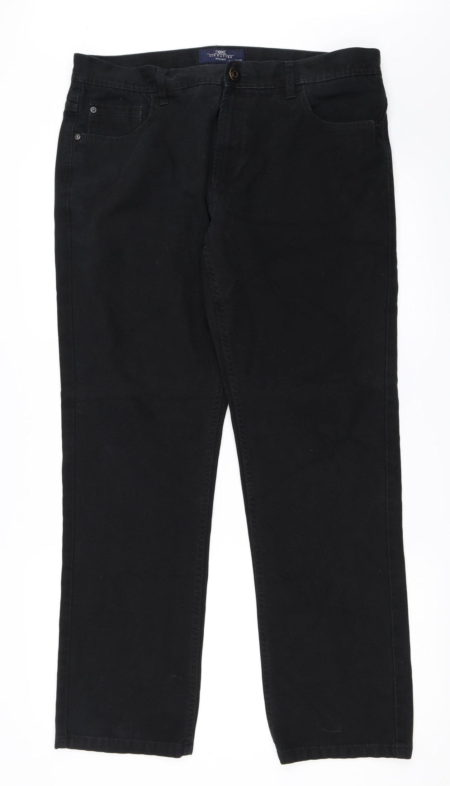 NEXT Mens Black  Denim Straight Jeans Size 36 in L31 in