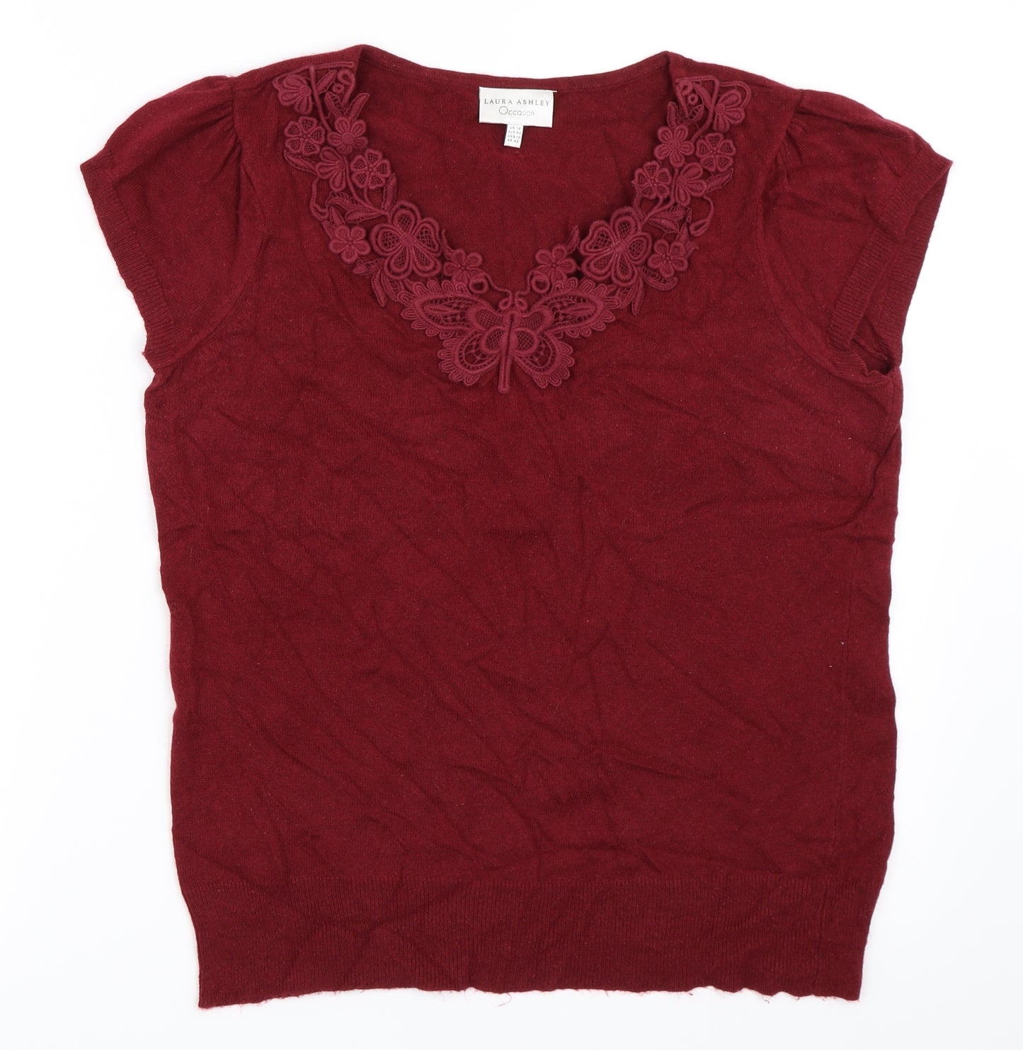 Laura Ashley Womens Red   Pullover Jumper Size 14