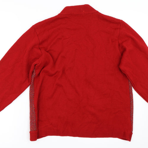 Preworn Womens Red   Cardigan Jumper Size M