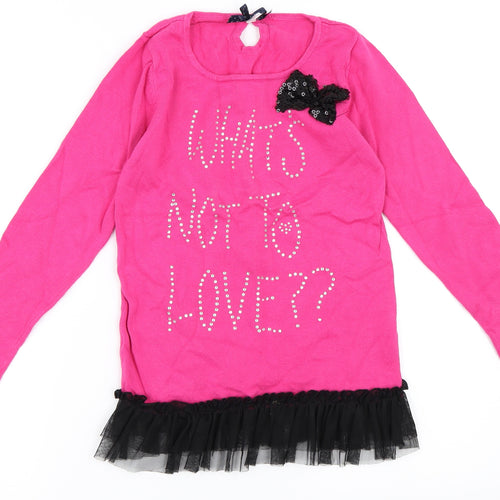 YD Girls Pink   Pullover Jumper Size 11-12 Years