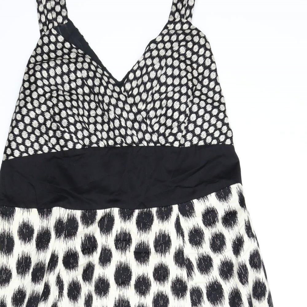 Evie Womens Beige Polka Dot  Fit & Flare  Size 18