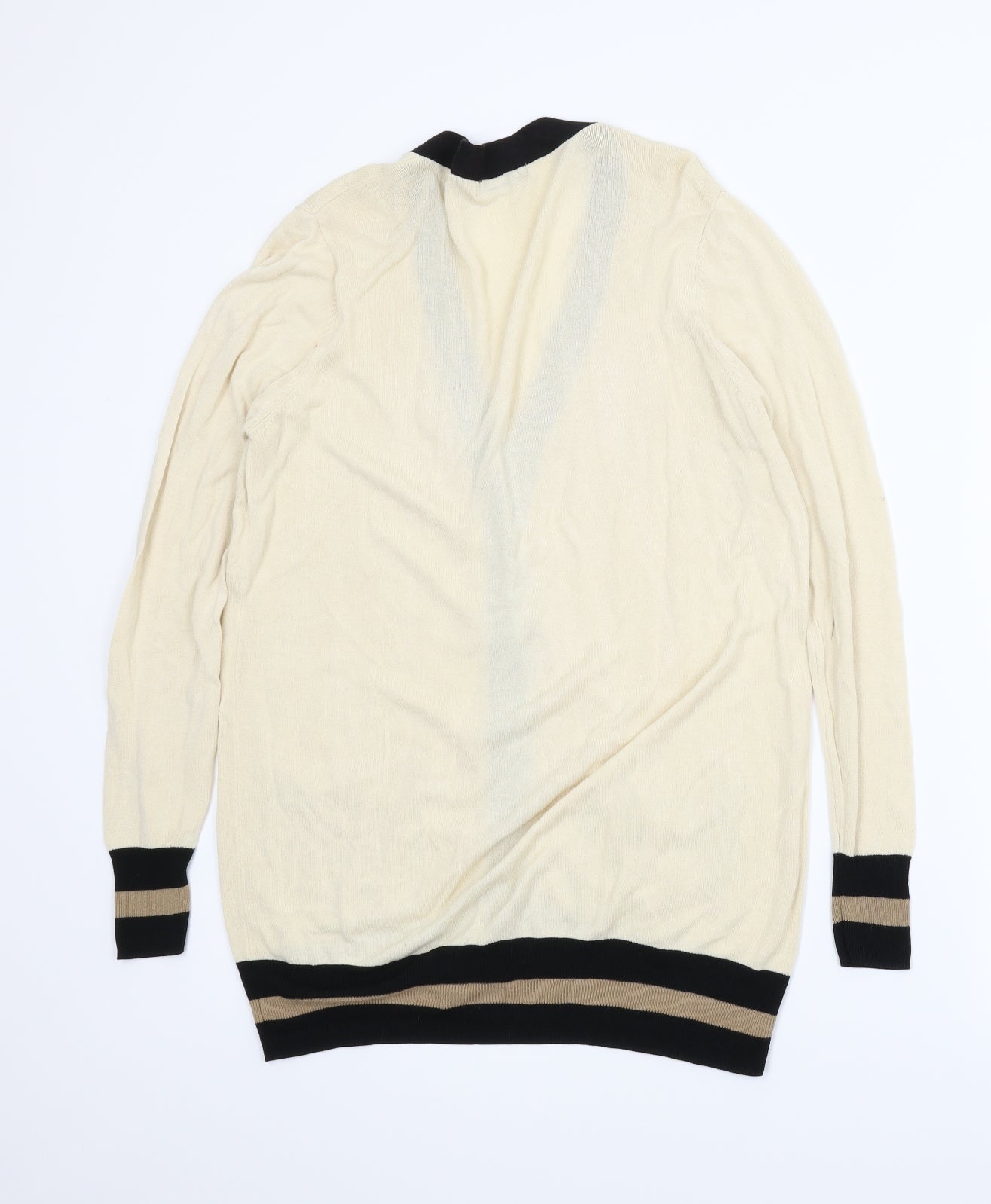 Christina Womens Beige   Cardigan Jumper Size L