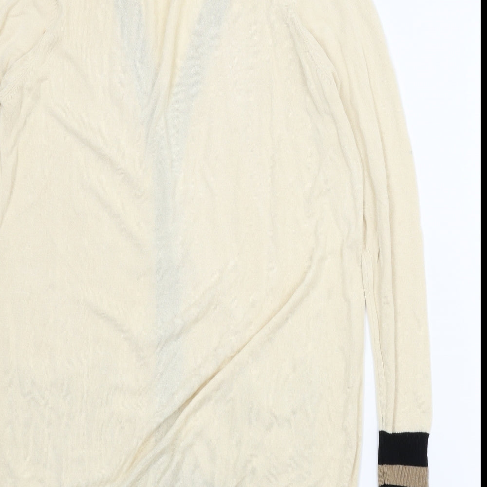 Christina Womens Beige   Cardigan Jumper Size L