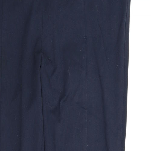 M&S Womens Blue   Carrot Trousers Size 14 L29 in