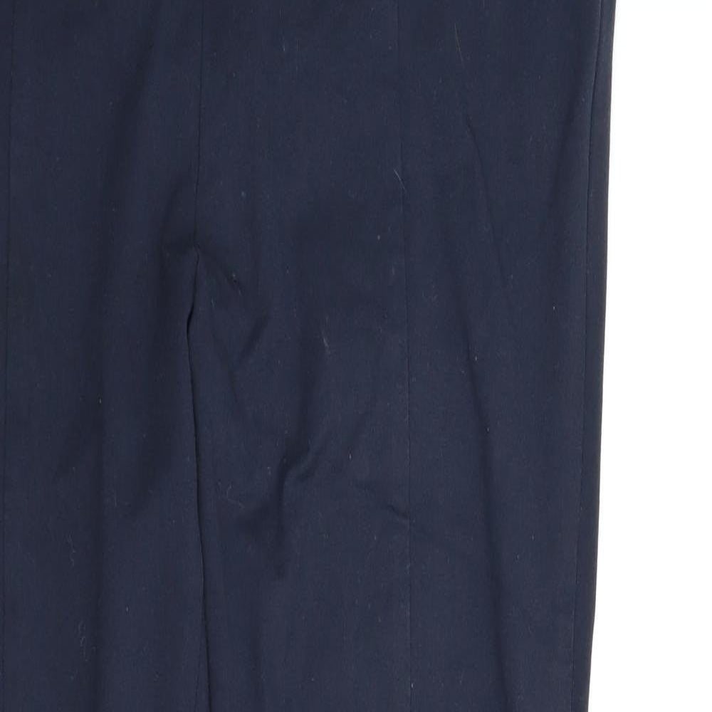M&S Womens Blue   Carrot Trousers Size 14 L29 in