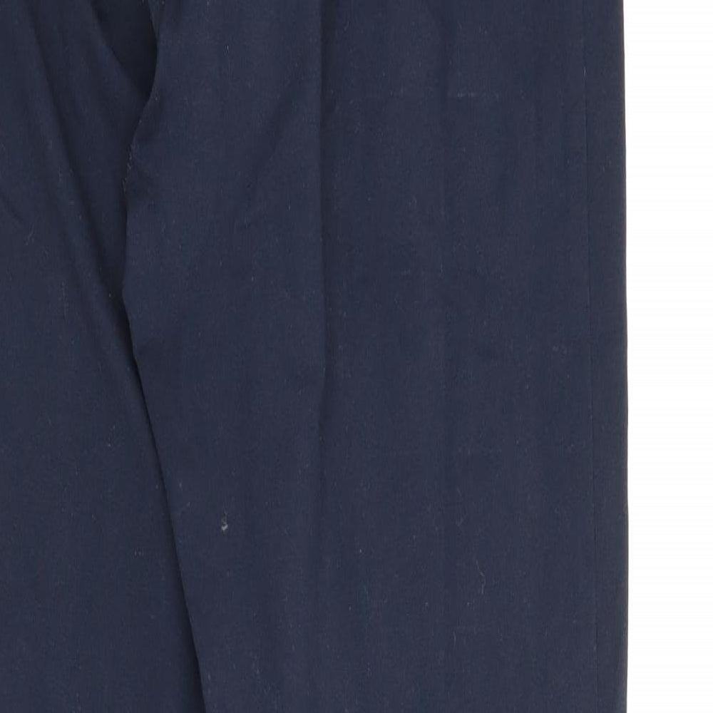 M&S Womens Blue   Carrot Trousers Size 14 L29 in
