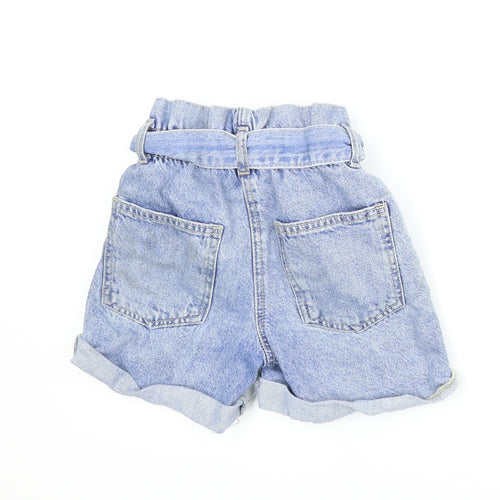Denim Co Girls Blue  Denim Paperbag Shorts Size 5 Years