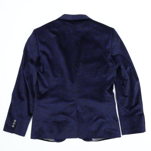 The Grateful Thread Mens Blue Paisley  Jacket Suit Jacket Size 38