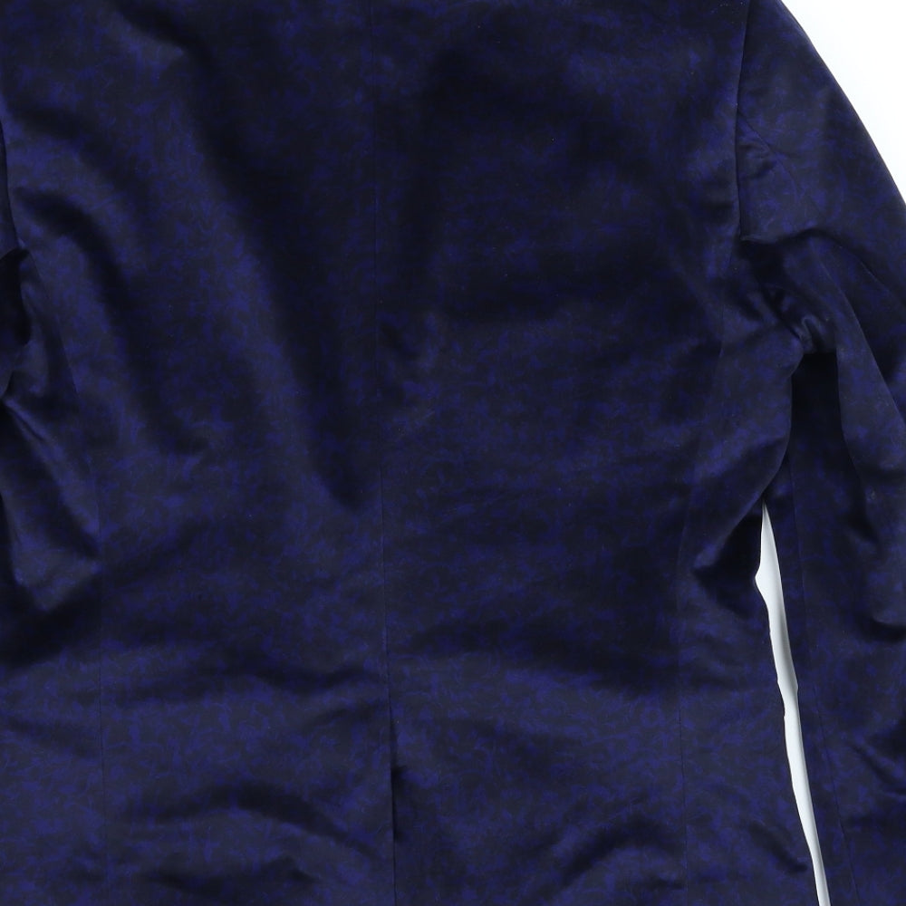 The Grateful Thread Mens Blue Paisley  Jacket Suit Jacket Size 38