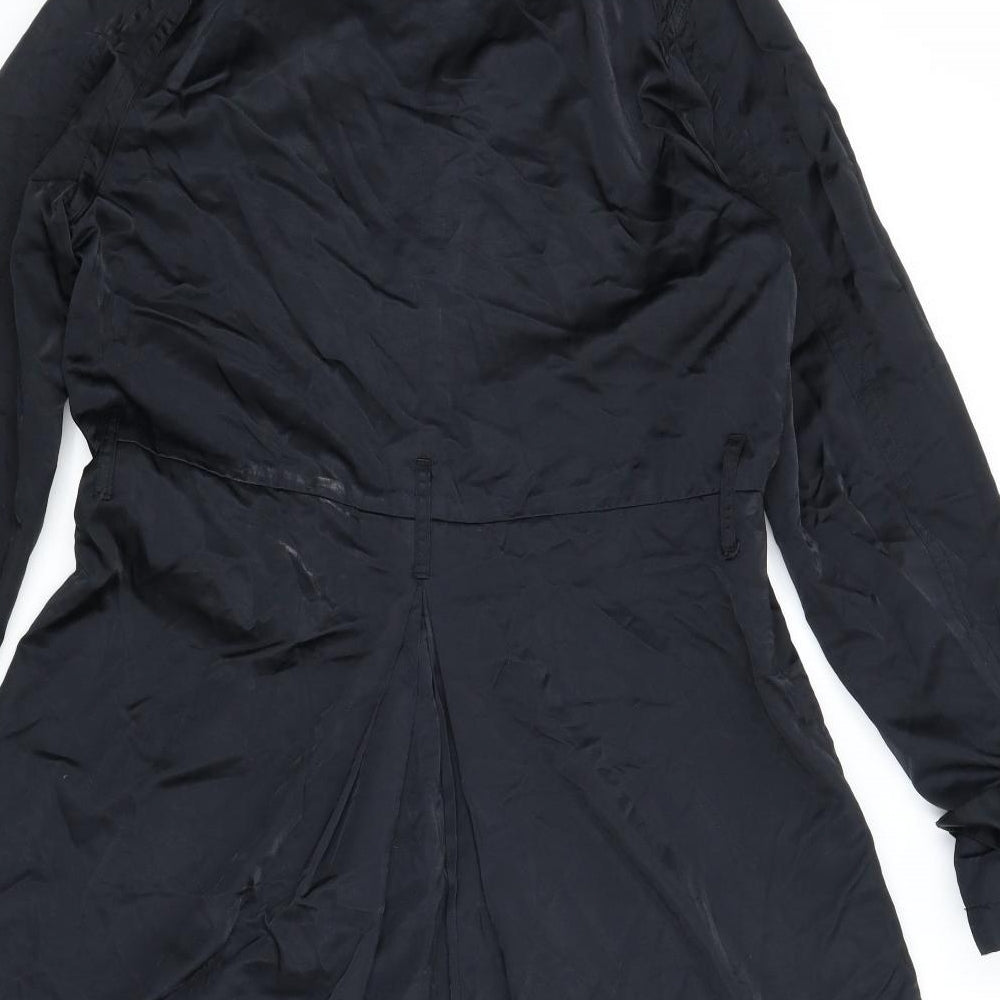 Eddie's Jackets Womens Black   Trench Coat Jacket Size L