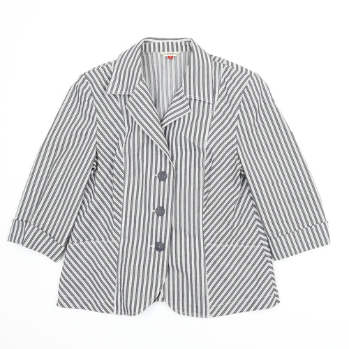 FSR Womens Grey Striped  Jacket  Size M