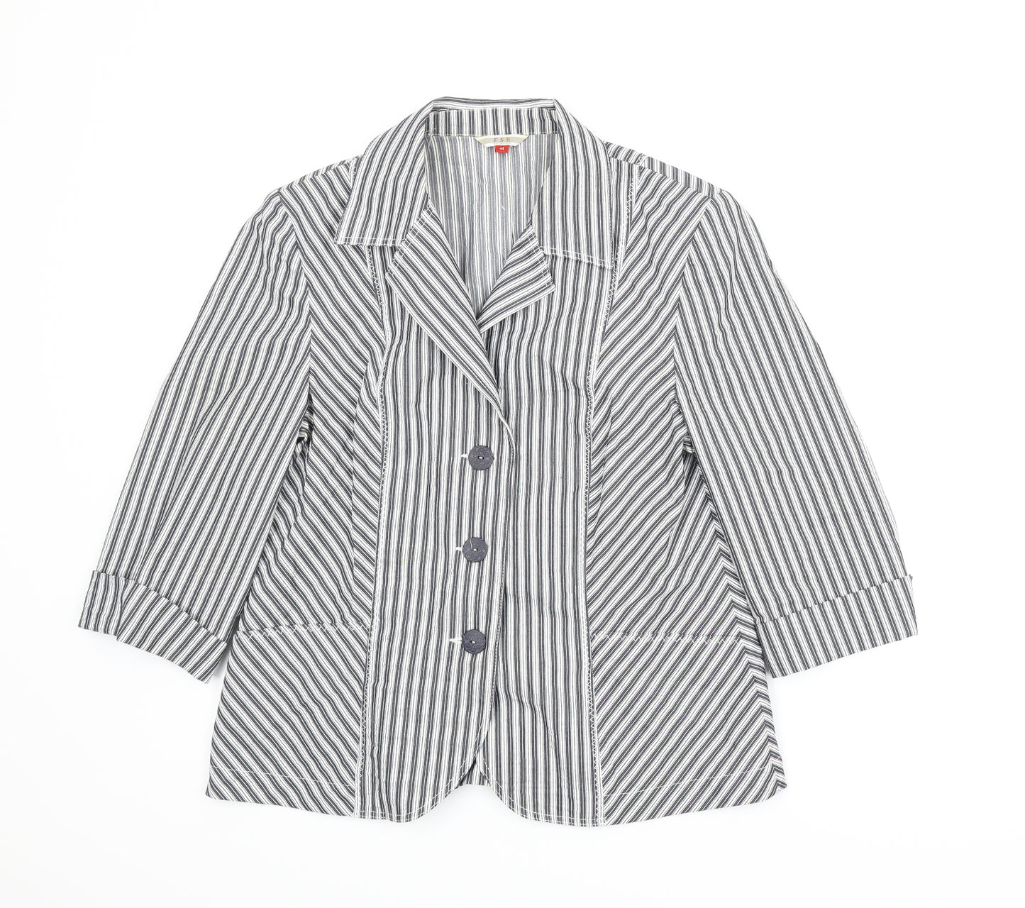 FSR Womens Grey Striped  Jacket  Size M
