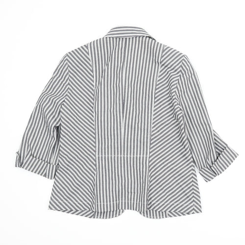 FSR Womens Grey Striped  Jacket  Size M