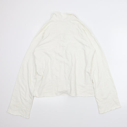 Active Womens White   Full Zip Jumper Size 12