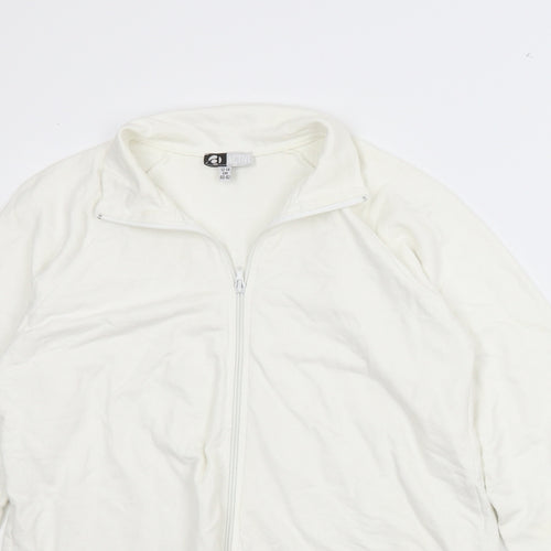 Active Womens White   Full Zip Jumper Size 12