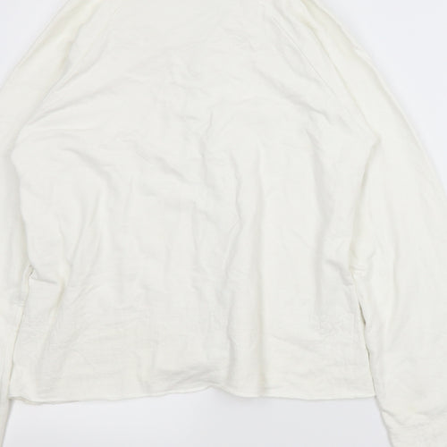 Active Womens White   Full Zip Jumper Size 12