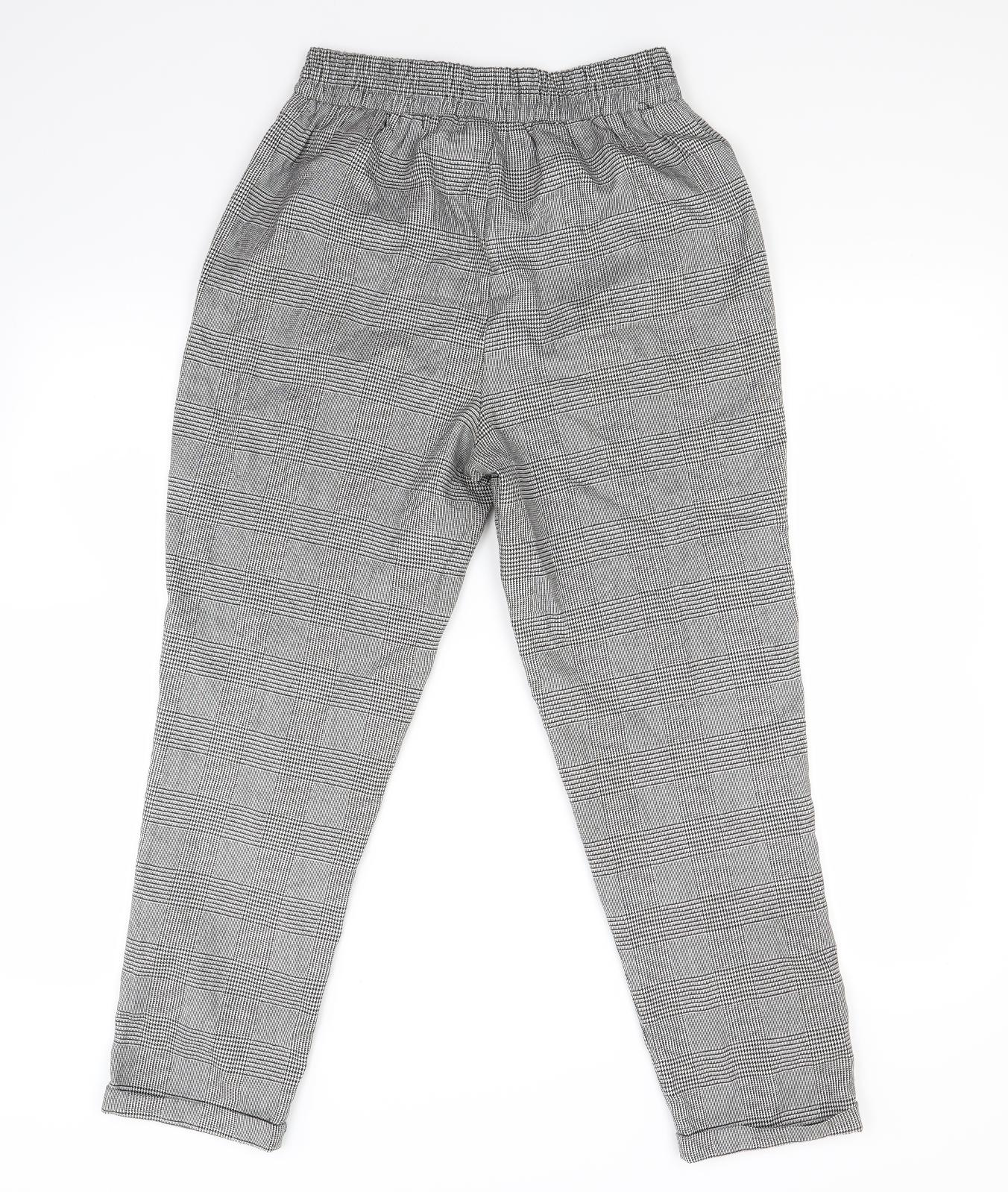 Stradavarius Womens Grey Check  Trousers  Size XS L24 in