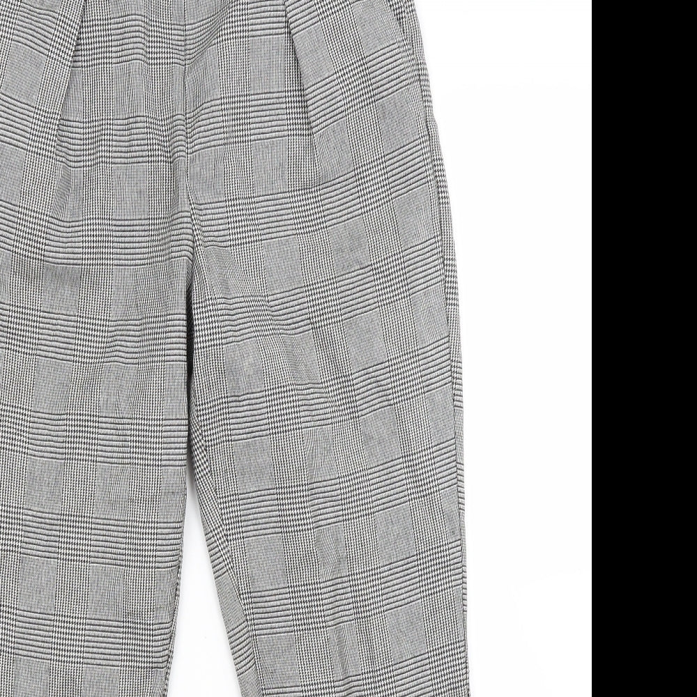 Stradavarius Womens Grey Check  Trousers  Size XS L24 in