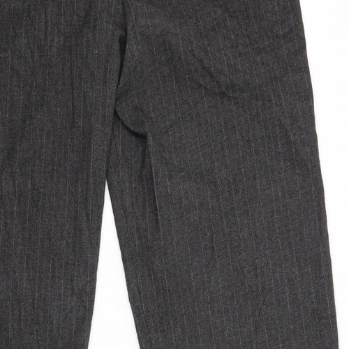 Autograph Womens Grey Striped  Trousers  Size 16 L30 in