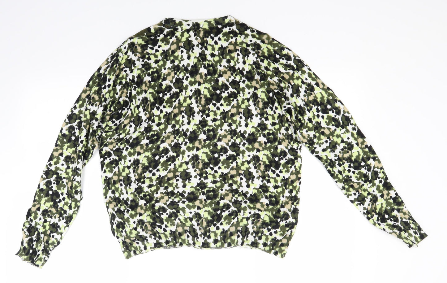 TU Womens Green Floral  Pullover Jumper Size 12