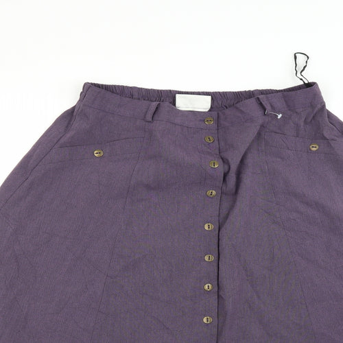 Bonmarché Womens Purple   Flare Skirt Size 14