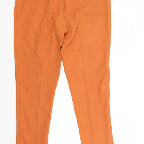 Pieces Womens Orange   Trousers  Size L L28 in