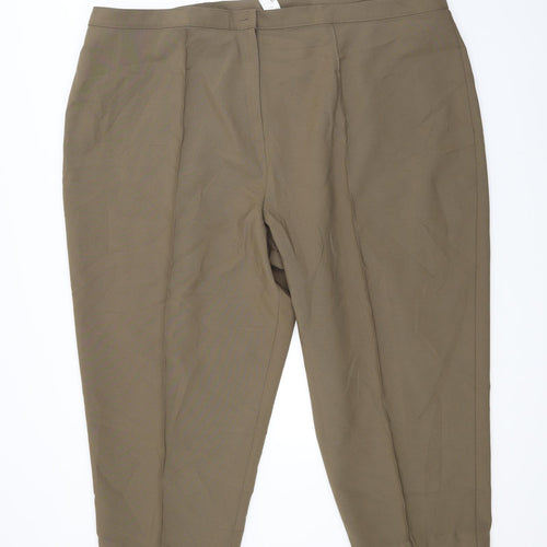 Slimma Womens Green   Capri Trousers Size 28 L21 in