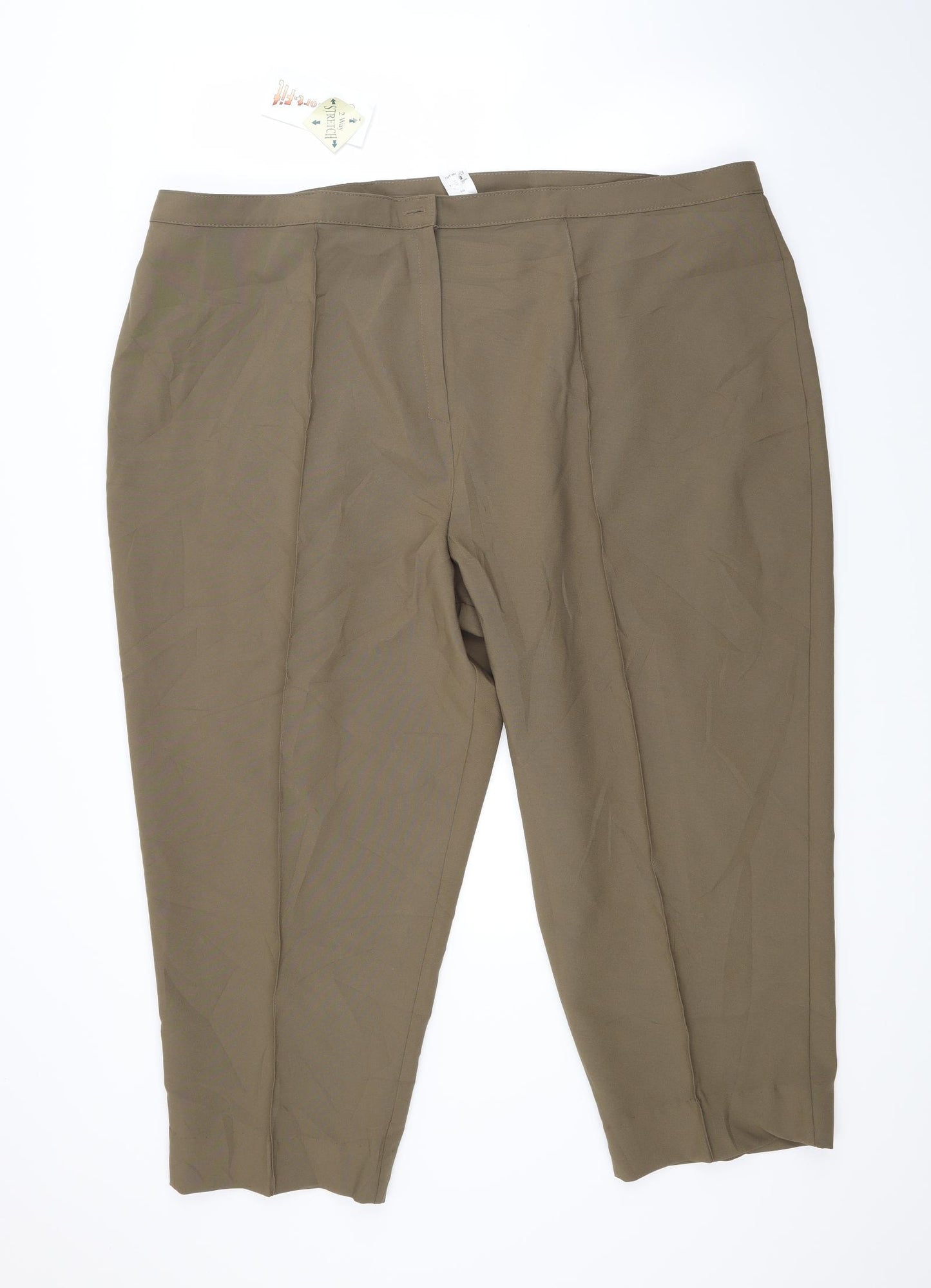 Slimma Womens Green   Capri Trousers Size 28 L21 in