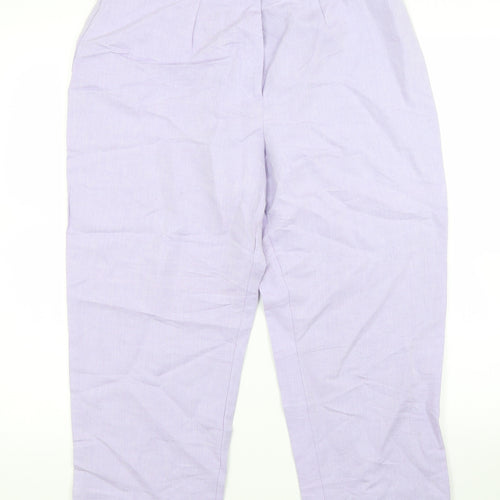 Marks and Spencer Womens Purple   Capri Trousers Size 14 L21 in