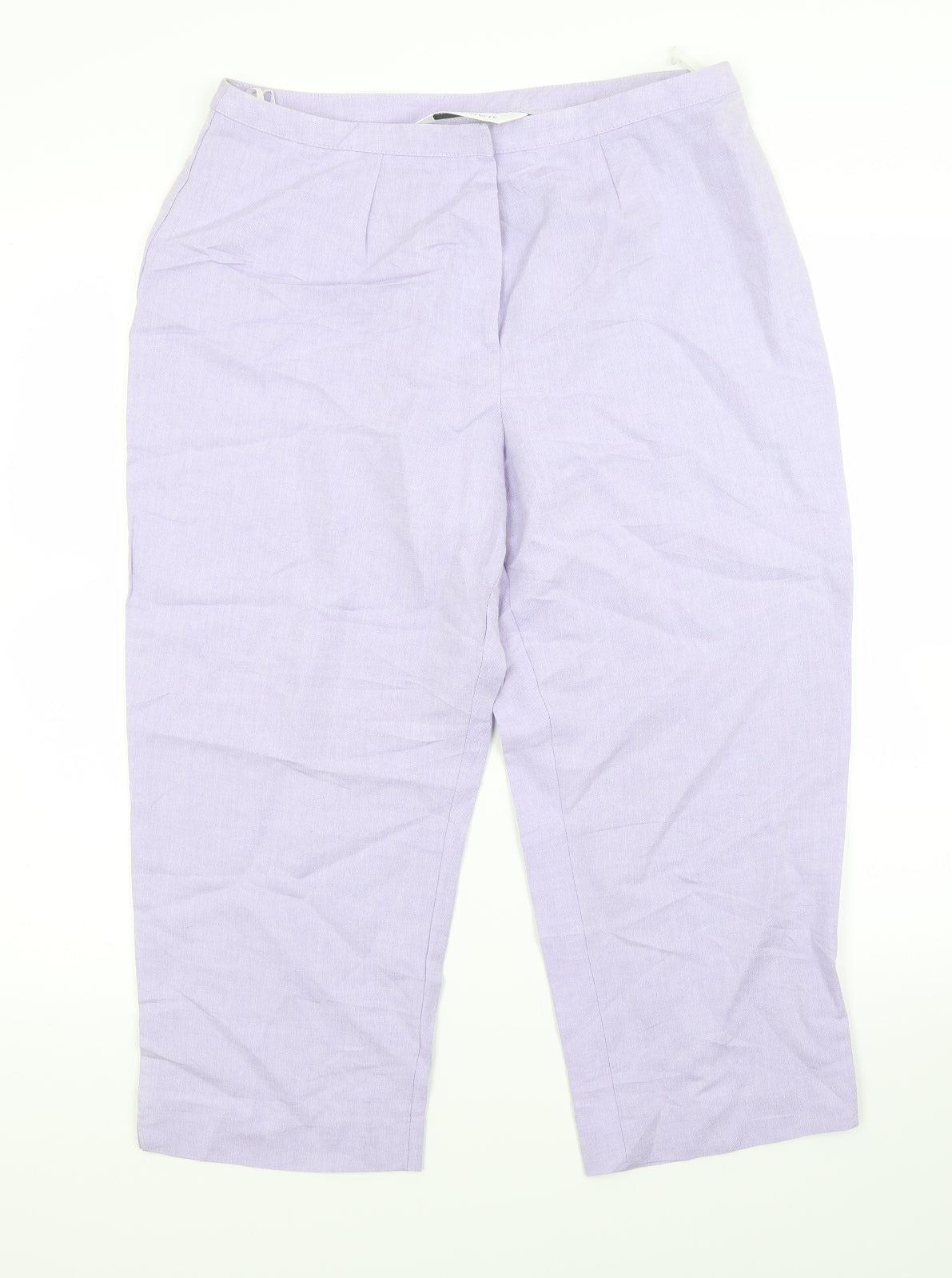 Marks and Spencer Womens Purple   Capri Trousers Size 14 L21 in