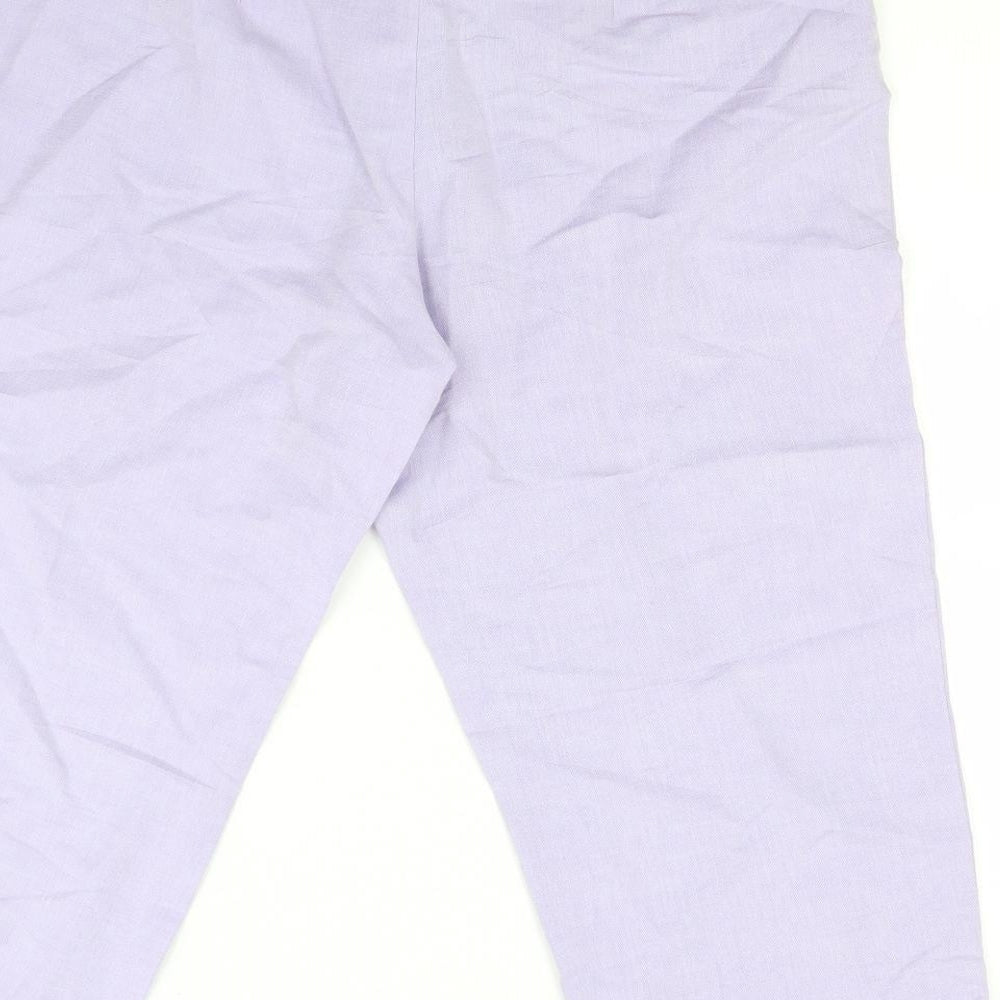 Marks and Spencer Womens Purple   Capri Trousers Size 14 L21 in